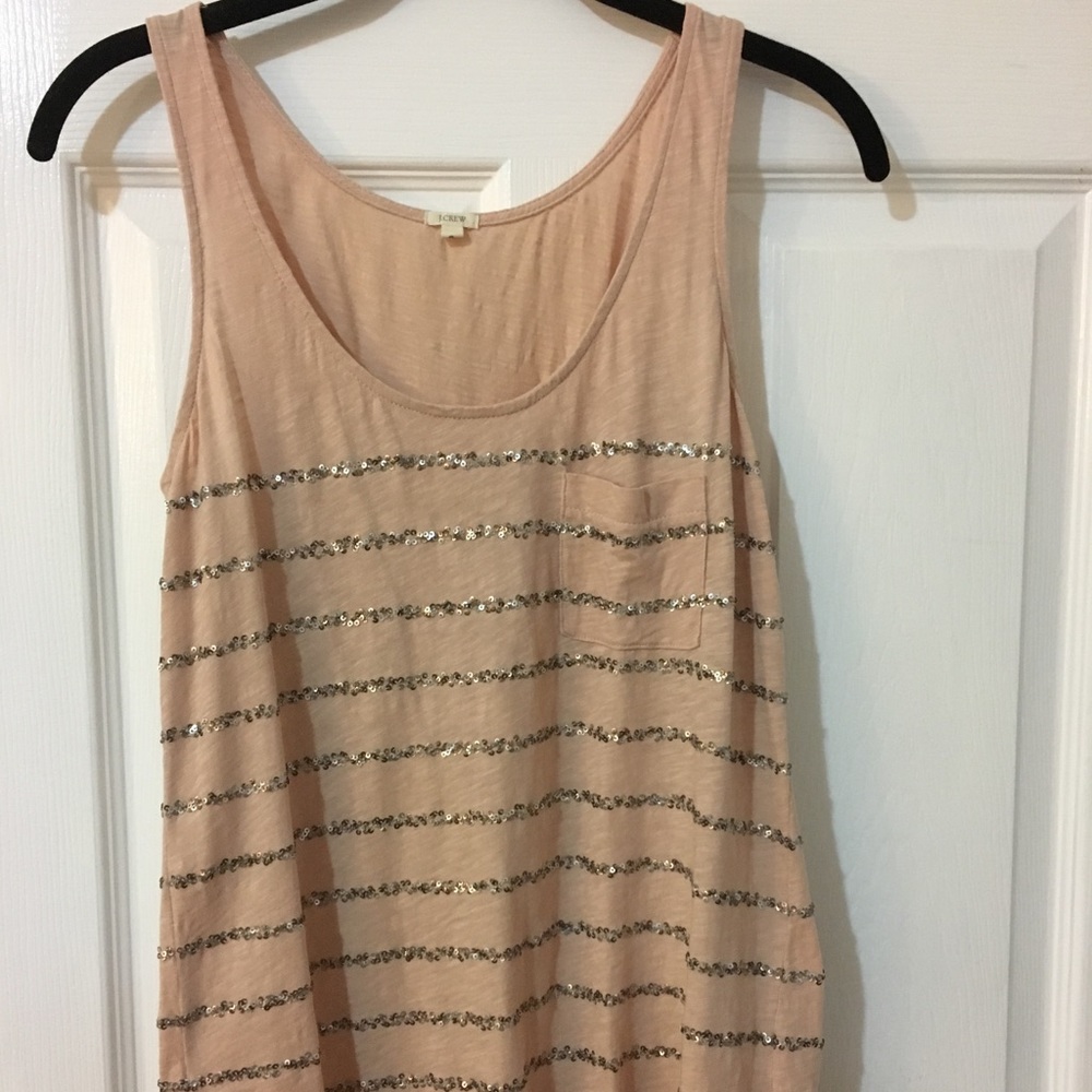 Sequin J Crew tank top.